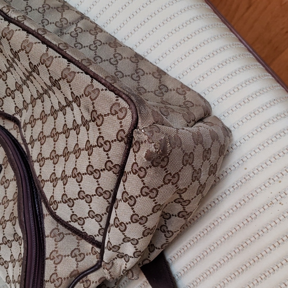 GUCCI GG MONOGRAM CANVAS DIAPER BAG - Picture 5 of 12